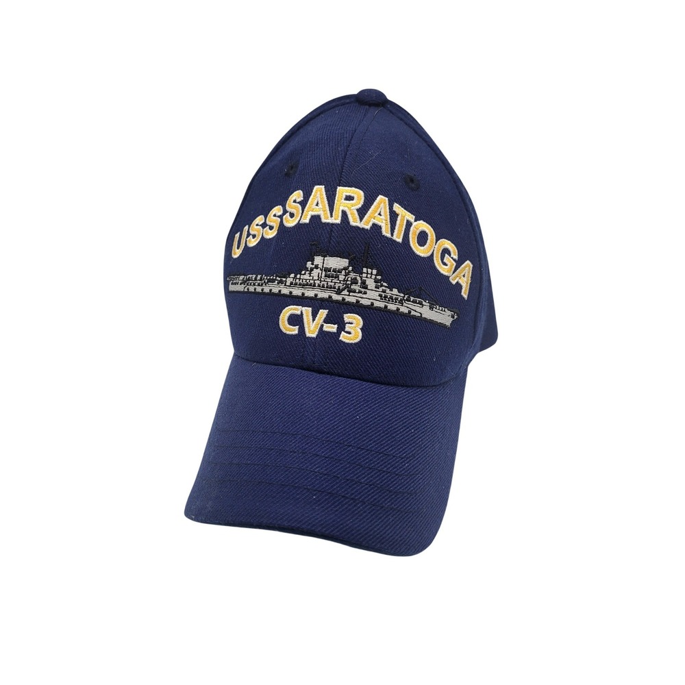 USS Saratoga CV 3 Navy Ship Embroidered Navy‎ Blue Baseball Cap